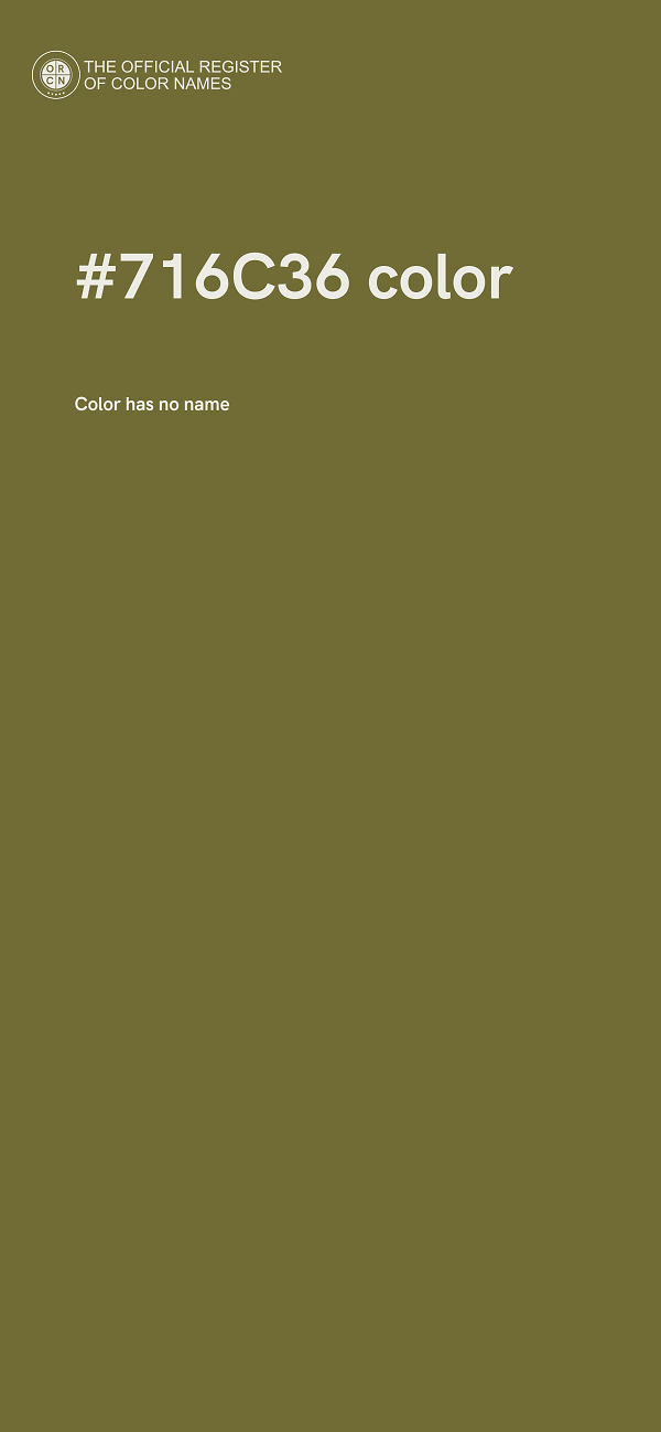 #716C36 color image