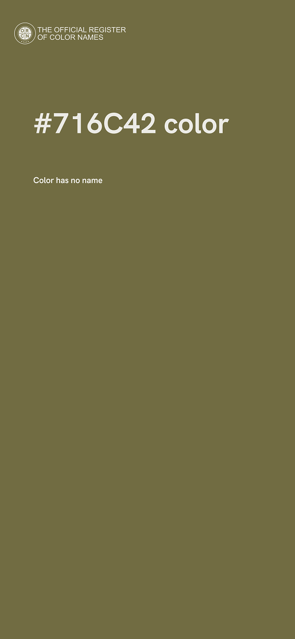 #716C42 color image