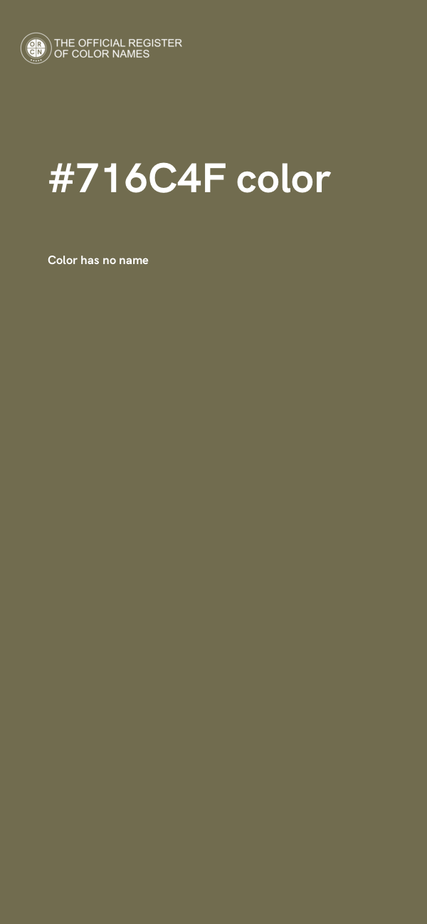#716C4F color image