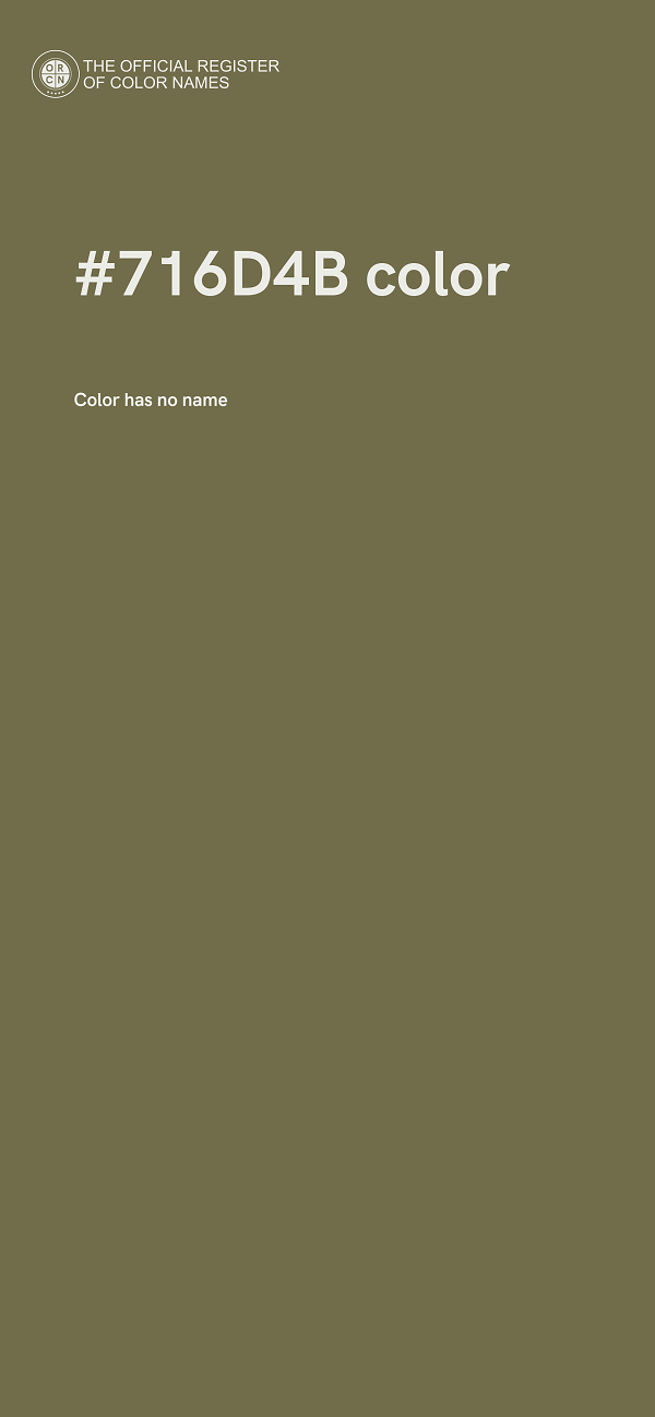 #716D4B color image