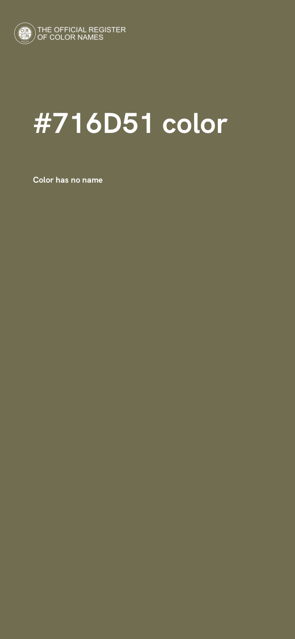 #716D51 color image