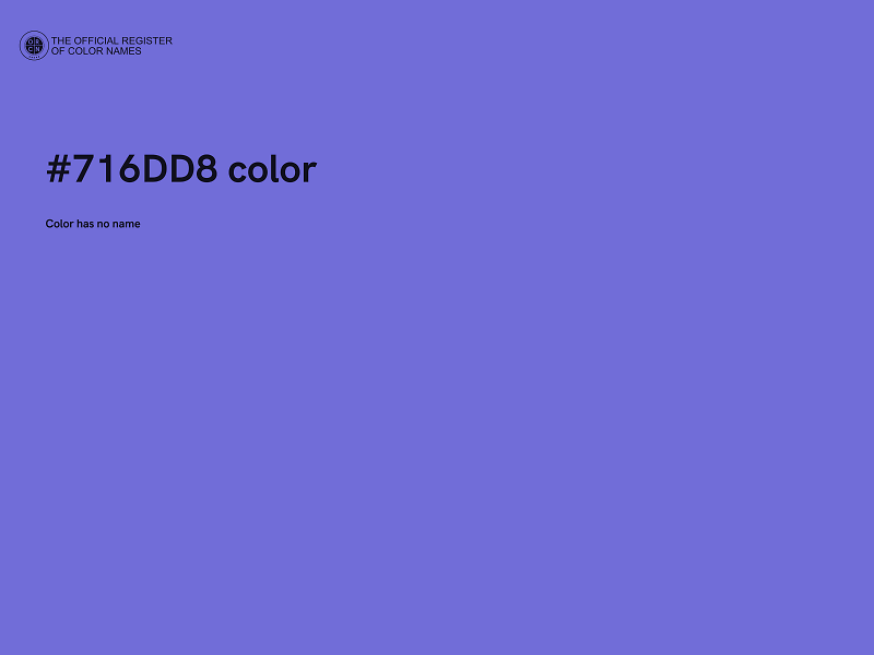 #716DD8 color image