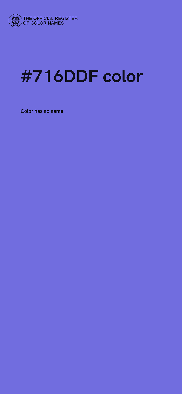 #716DDF color image