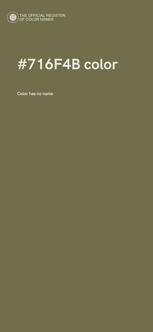 #716F4B color image
