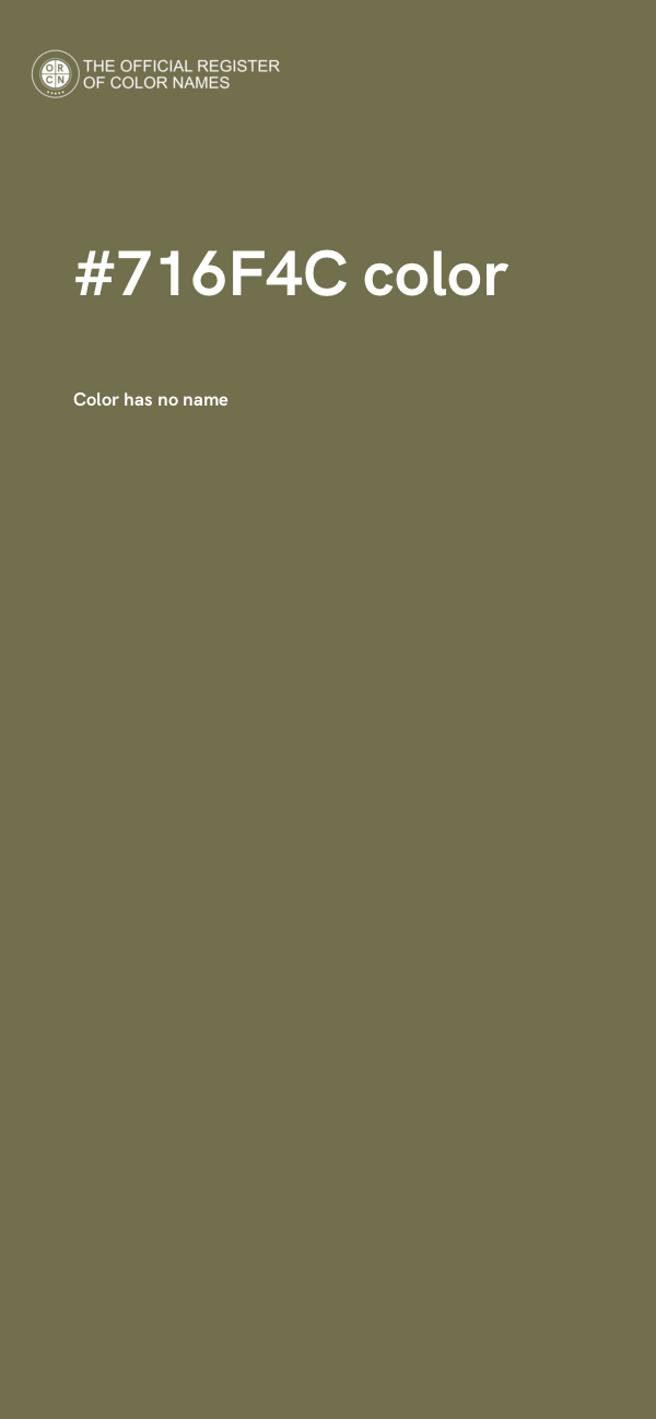 #716F4C color image