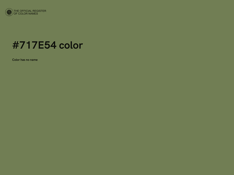 #717E54 color image