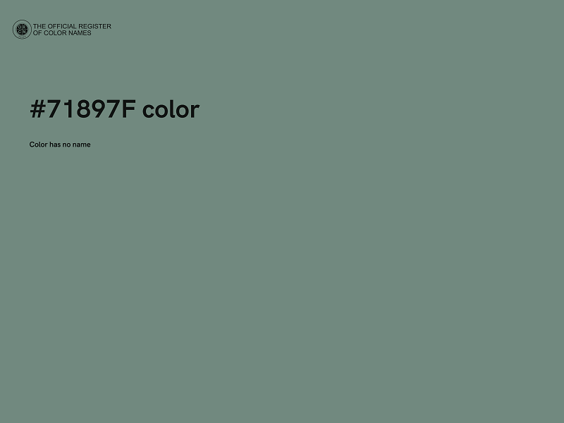 #71897F color image