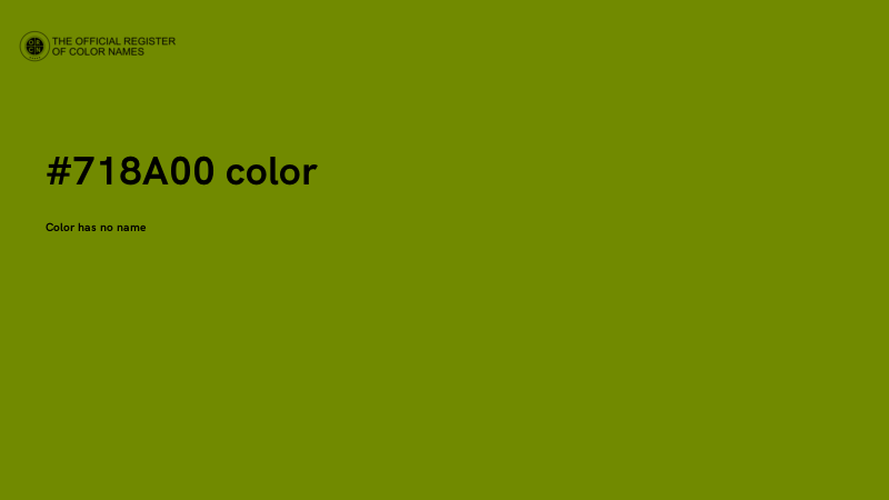 #718A00 color image
