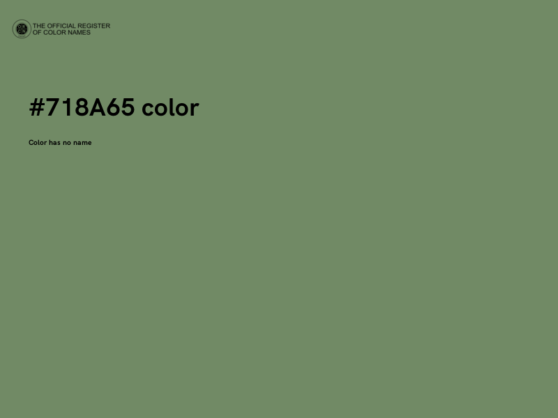 #718A65 color image