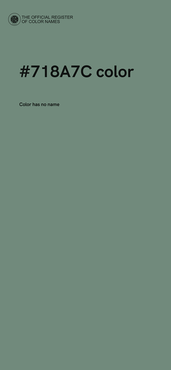 #718A7C color image