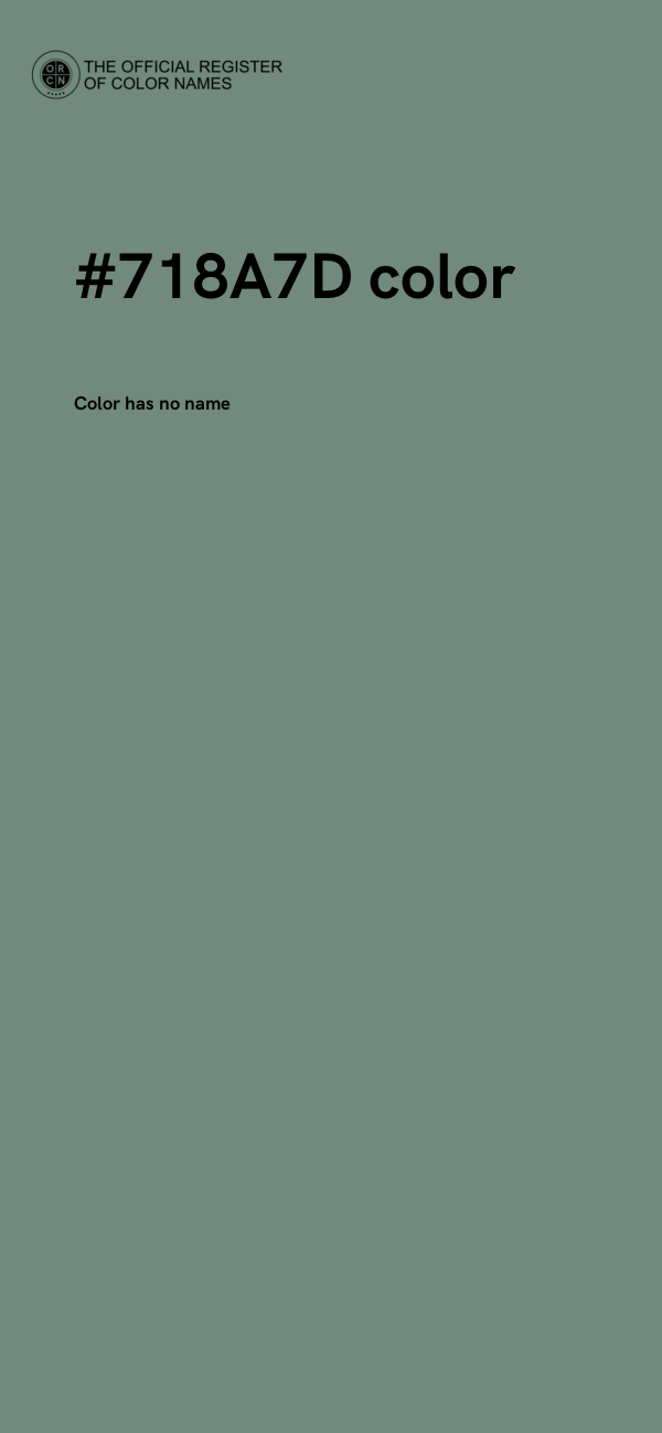 #718A7D color image