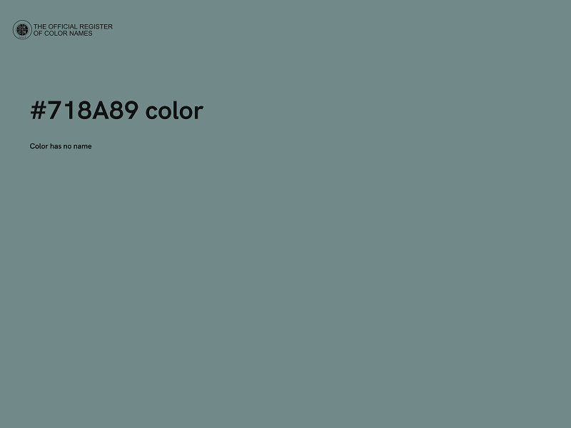 #718A89 color image