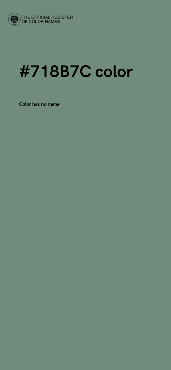 #718B7C color image
