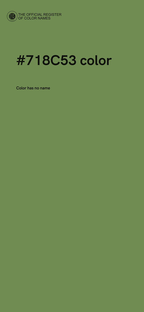 #718C53 color image