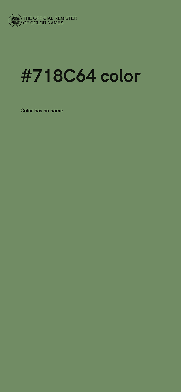 #718C64 color image