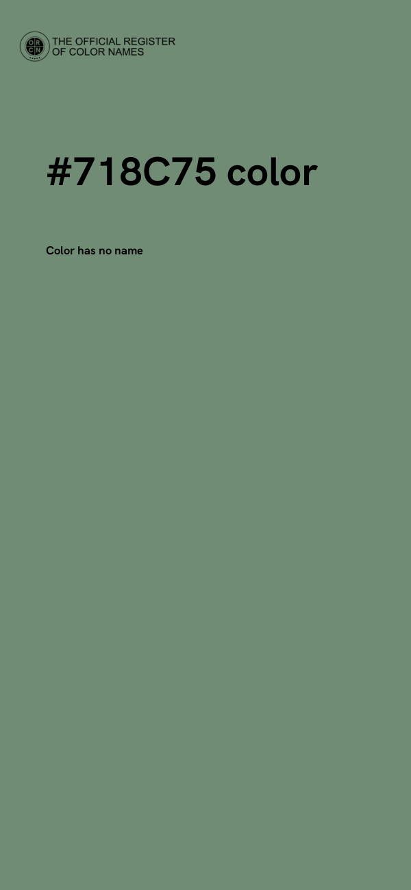 #718C75 color image