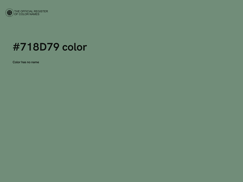 #718D79 color image
