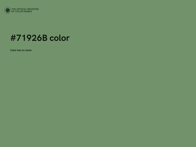 #71926B color image