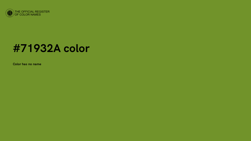 #71932A color image