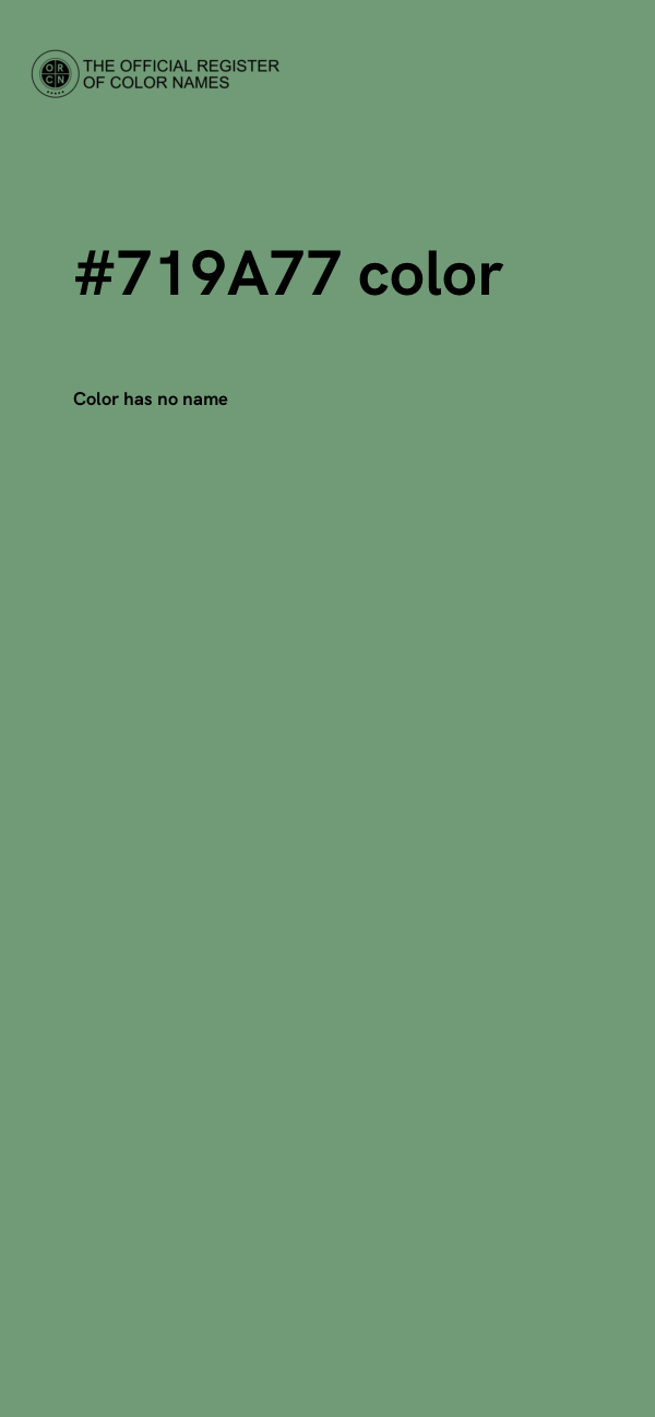 #719A77 color image