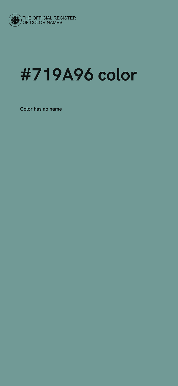 #719A96 color image