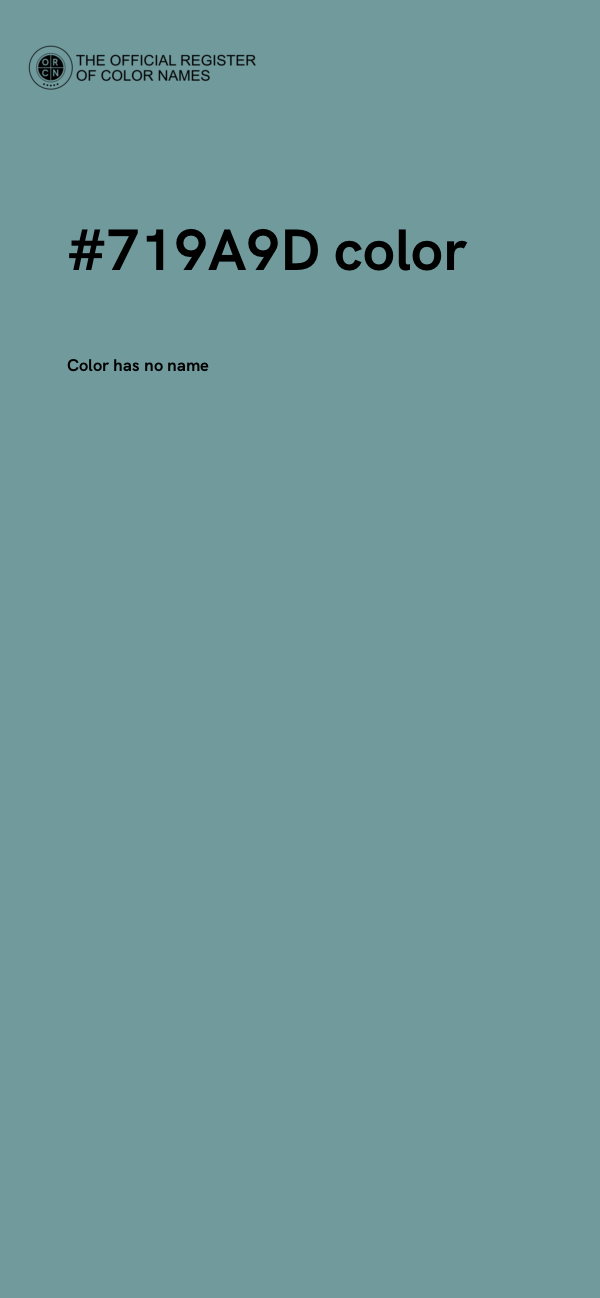 #719A9D color image
