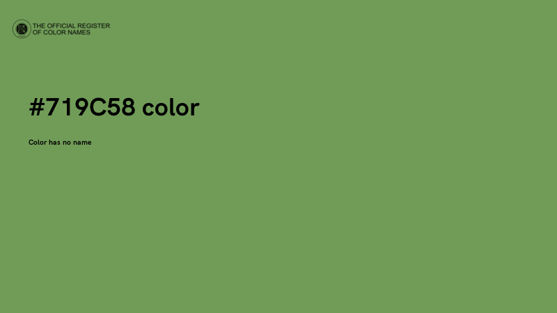 #719C58 color image