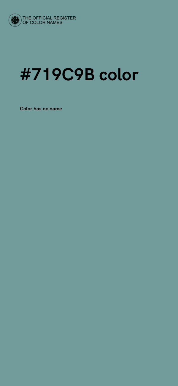 #719C9B color image
