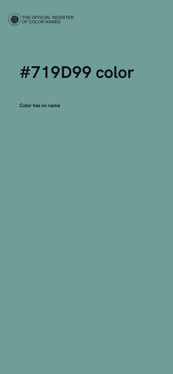 #719D99 color image