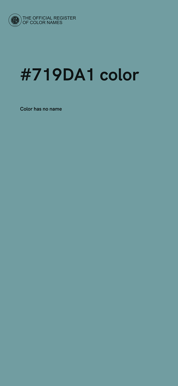 #719DA1 color image