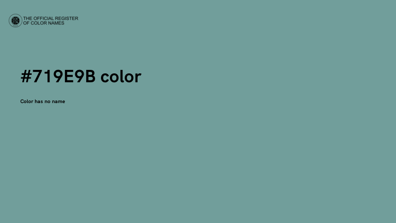 #719E9B color image