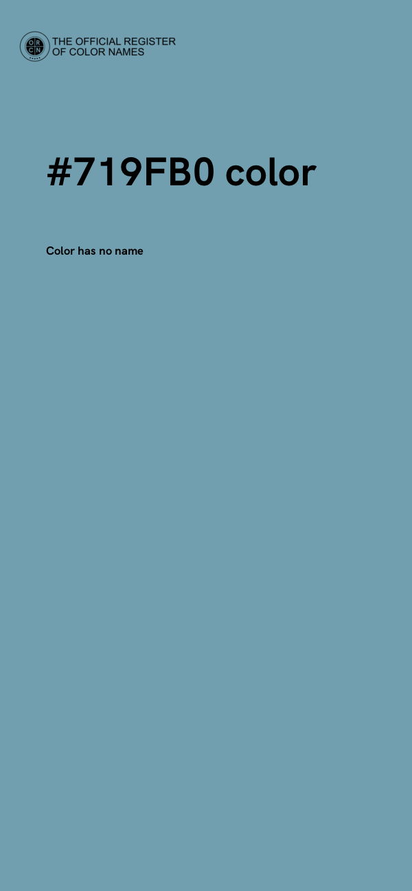 #719FB0 color image