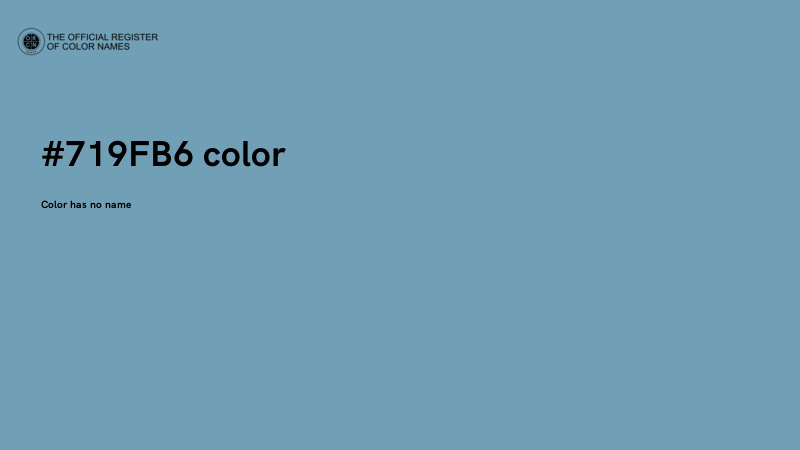 #719FB6 color image