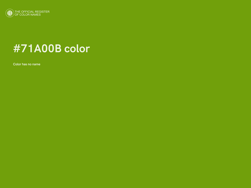 #71A00B color image
