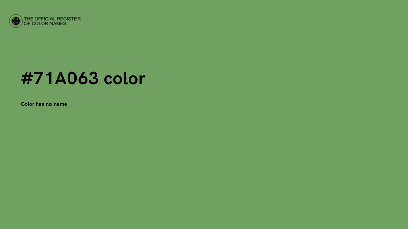 #71A063 color image