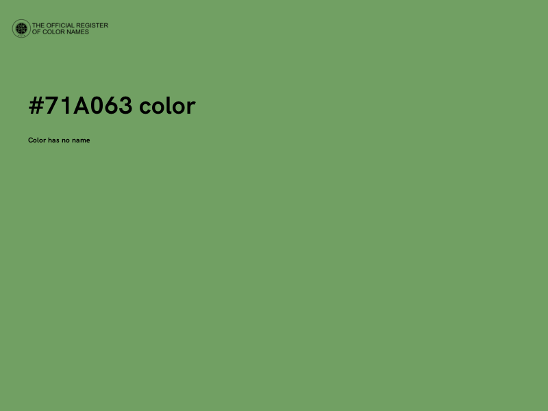#71A063 color image