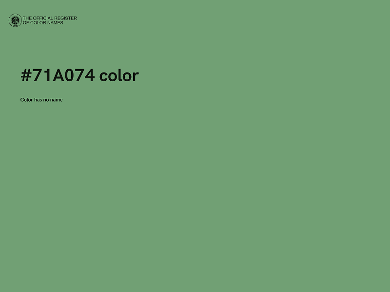 #71A074 color image