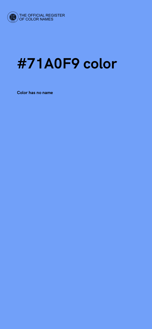 #71A0F9 color image