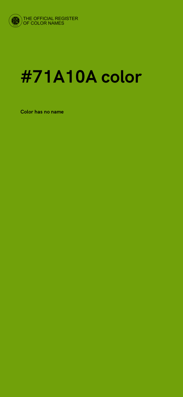 #71A10A color image