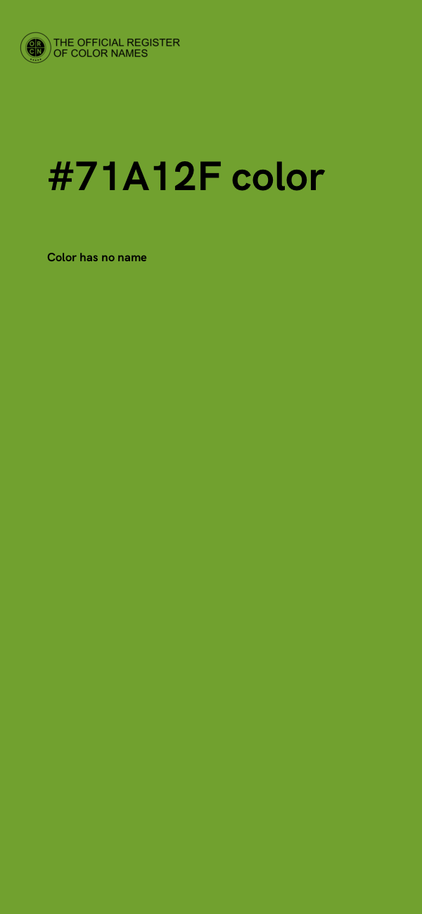 #71A12F color image