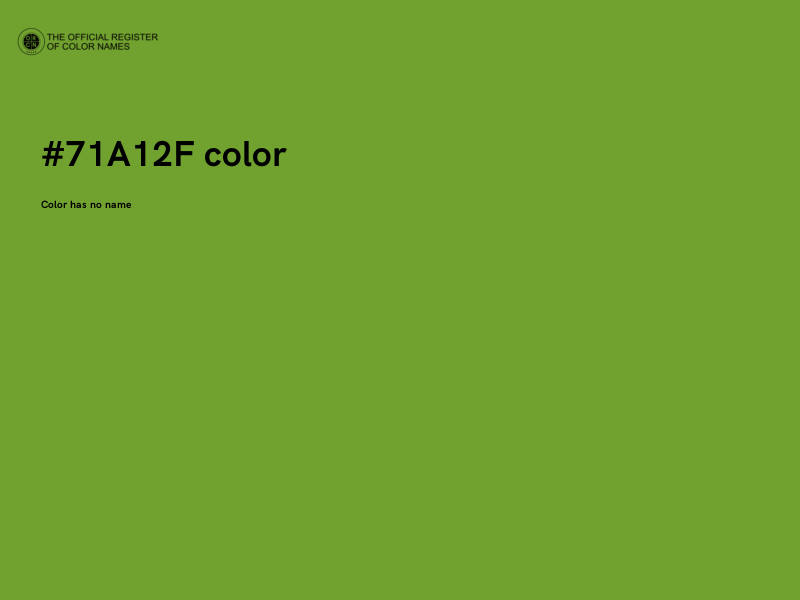 #71A12F color image