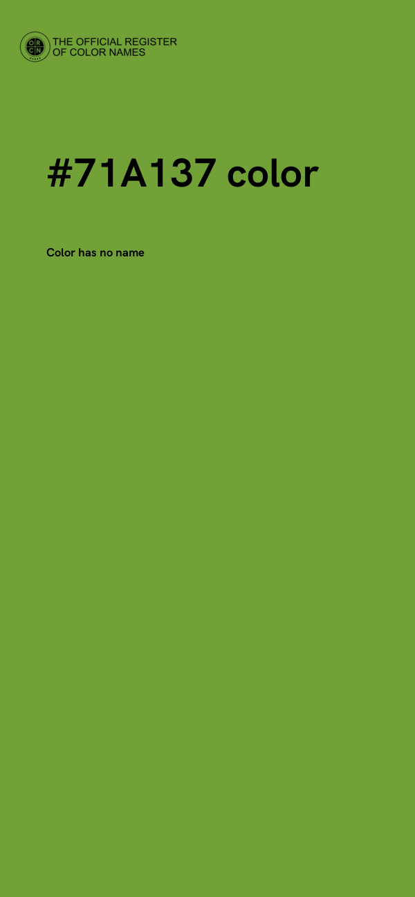#71A137 color image