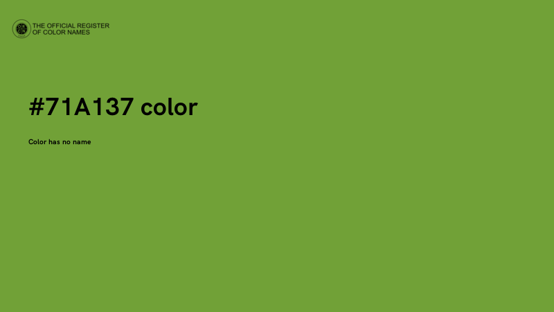#71A137 color image