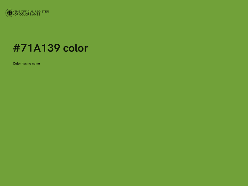 #71A139 color image