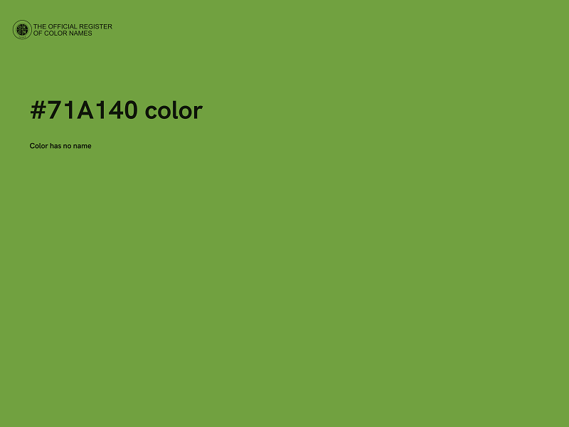 #71A140 color image