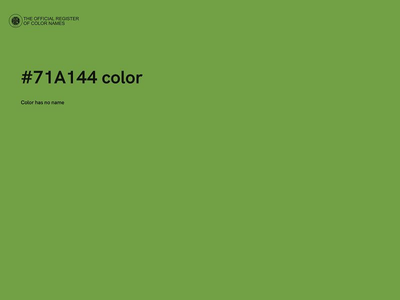 #71A144 color image