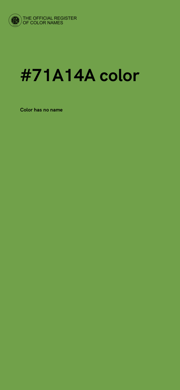 #71A14A color image