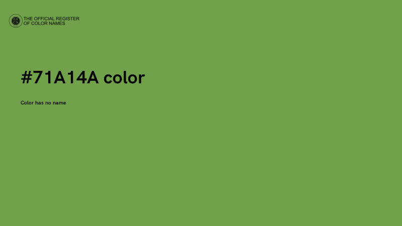 #71A14A color image