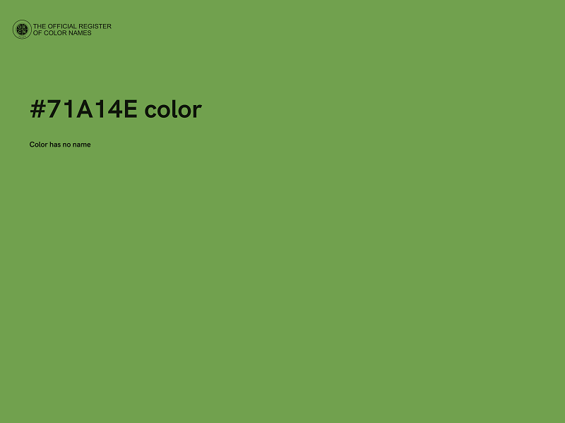 #71A14E color image