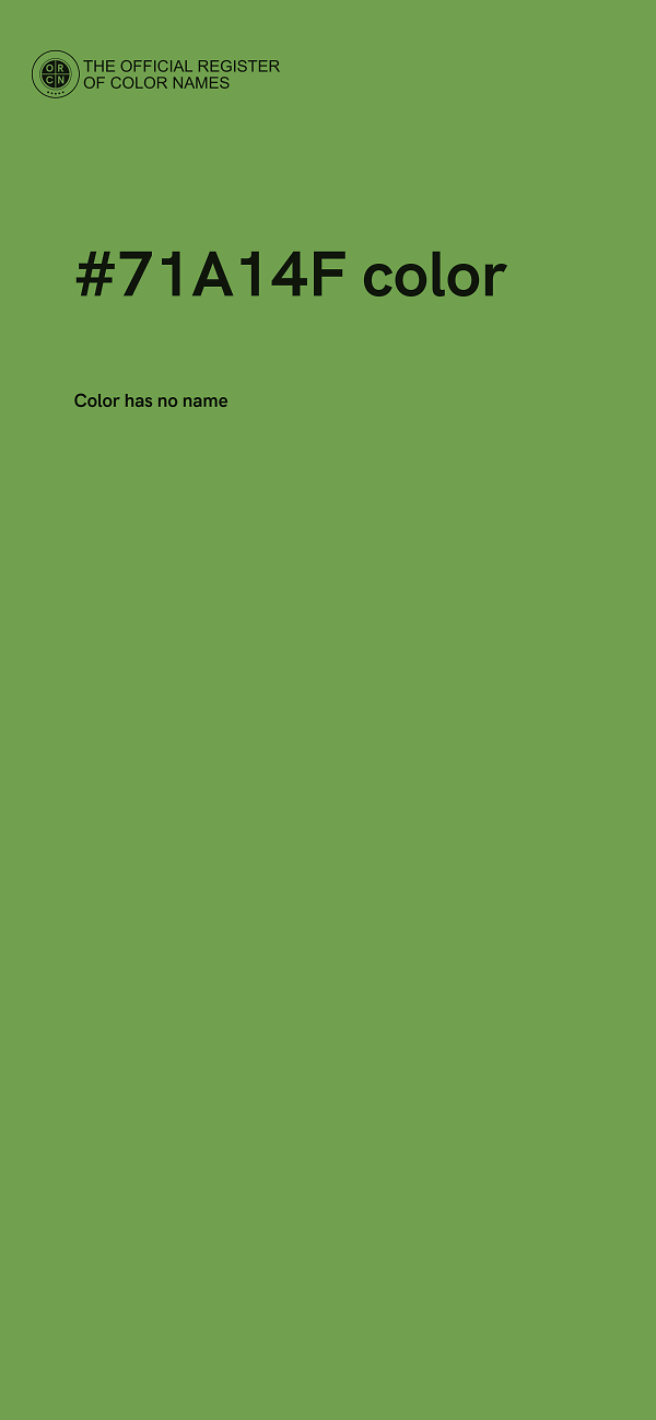 #71A14F color image